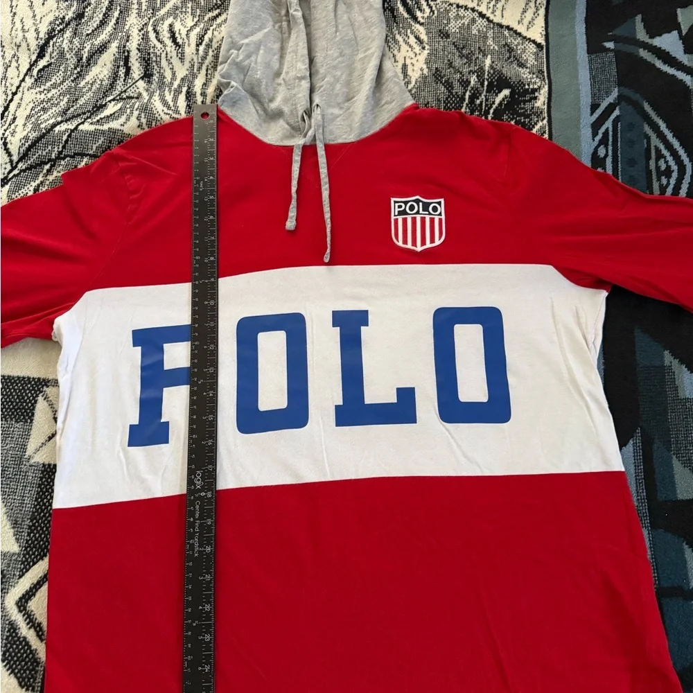 Polo Ralph Lauren K-Swiss Crest “Polo Track” Red/White/Blue/Grey Pullover Hoodie